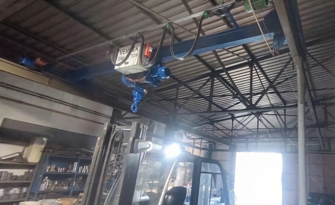2 ton fabrika içi monoray vinç revizyon projemiz
